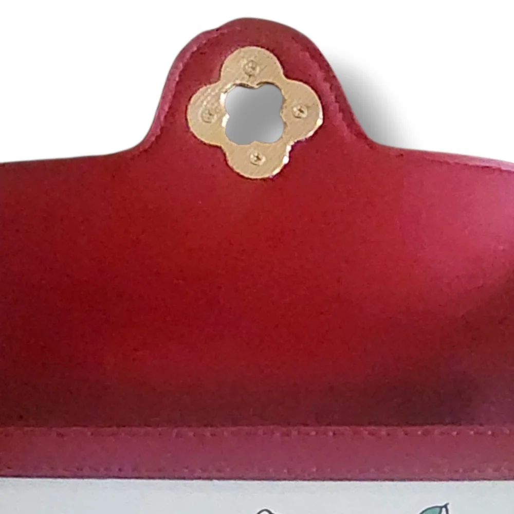 Cherry Print Red Handbag - Picture 12 of 13